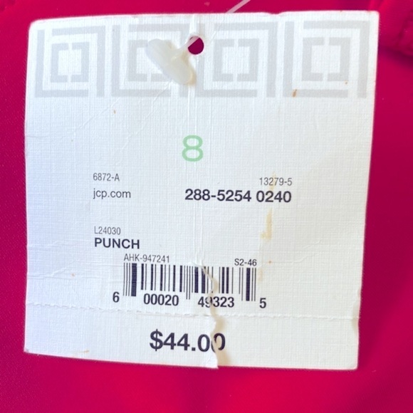 NWT Liz Claiborne Bikini Bottom size 8 color is Punch‎ - Picture 3 of 6